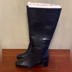 Easy Spirit SETONY Tall Zipper Boots Black Women size 7.5 W